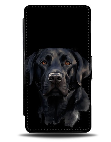 Black labrador flip cover - black,