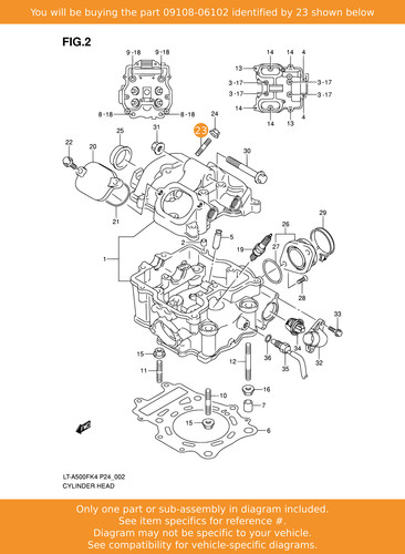 Suzuki bolt stud - stud,, 09108-06102
