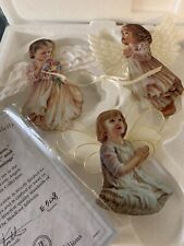HEAVENS LITTLE ANGELS HANGING ORNAMENTS x 3  DONA GELSINGER BRADFORD EDITIONS