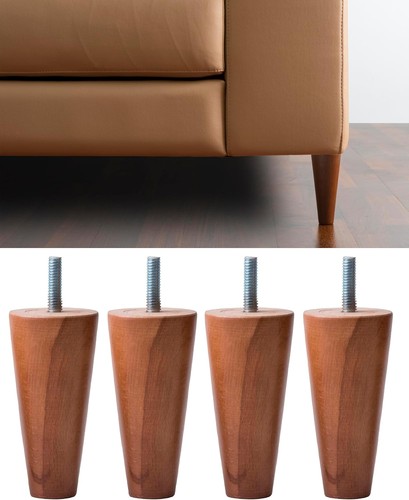 Solid walnut furniture feet - solid,