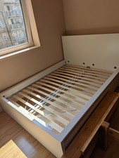 Ikea Malm White Double Bed