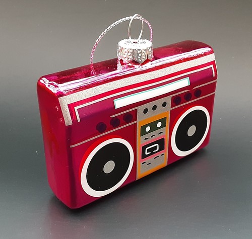 Glass boom box sound system - glass,