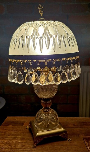 Vintage french crystal table - crystal,