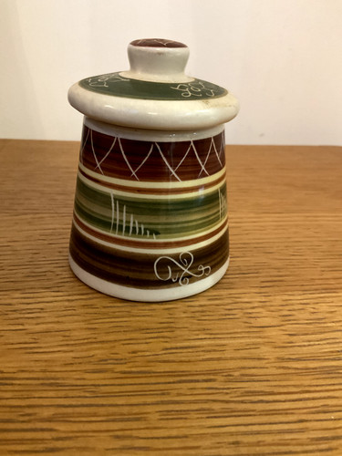Vintage lidded pot dragon - pot,