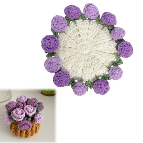 Lovely crocheted rose coasters - lovely,