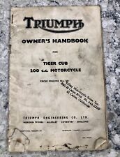 1967 Triumph Tiger Cub 200 CC Motorcycle Owner’s Handbook