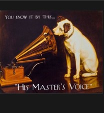 His Masters Voice metal Sign