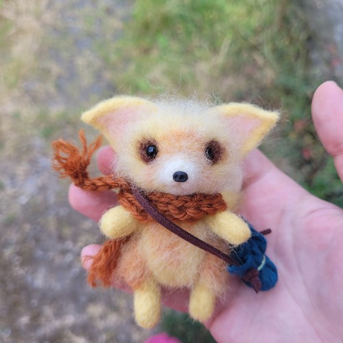 Hand felted fennec fox - hand,