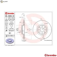 2x BRAKE DISC 09.4939.31 FOR