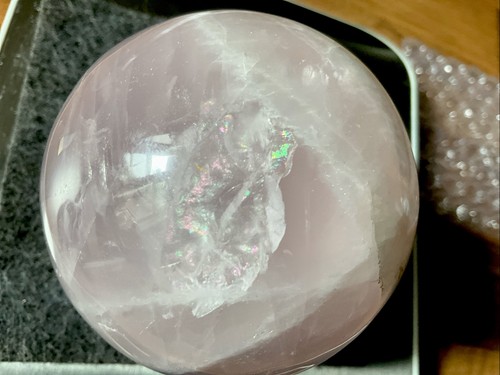 Crystal baby pink large rose - large,