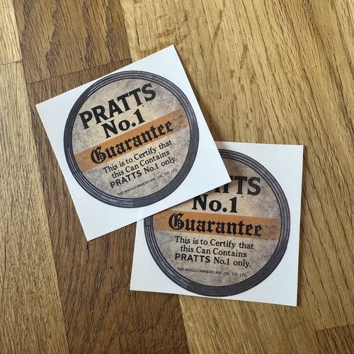 Pratts no1 guarantee sticker
