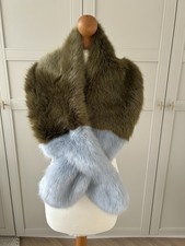 Zara Far Scarf Blue And Green