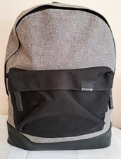 Firetrap Unisex Classic Backpack Rucksack Grey/Black w' headphone port *unused 