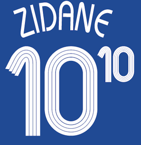 France zidane nameset 2006 - france,