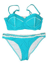 Sheridyn Swim Women’s Medium Polka Dot Bikini Blue Two Piece Swimwear NEW