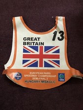 Speedway race jacket / bib / tabard Great Britain European Pairs Semi Final