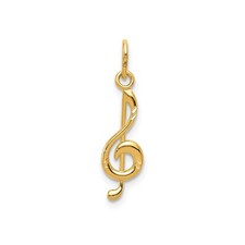 14k Yellow Gold Treble Clef