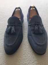 MENS KURT GEIGER SUEDE TASSLE LOAFERS 10.5