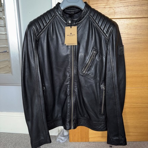 Belstaff mens black leather - belstaff,