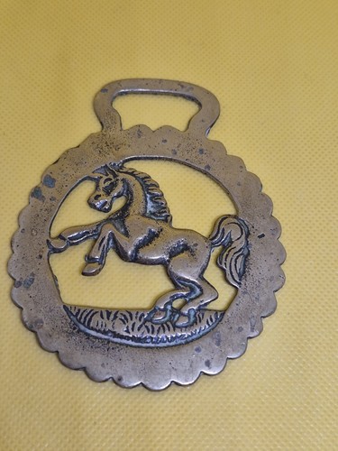 Vintage horse brass bottle - vintage,