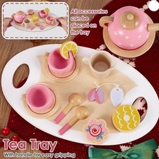 Kids Wooden Toy Tea Set for