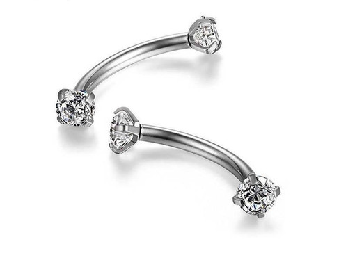 Curved eyebrow bar barbell - eyebrow,