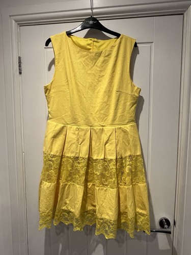 Amy childs yellow skater dress - yellow,
