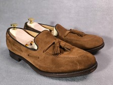 Loake mens brown suede