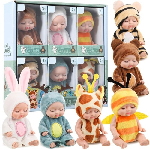 6pcs mini reborn doll set - doll,