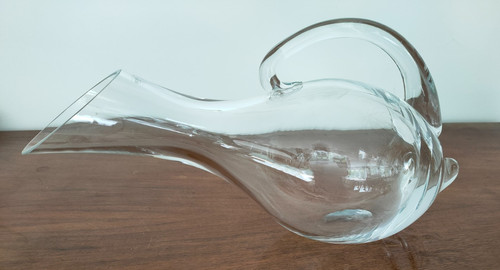 Crystal glass tilted tipsy - ,