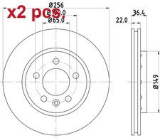 X2 PCS REAR BRAKE DISC ROTOS