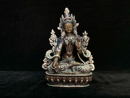 White tara statue - white, with