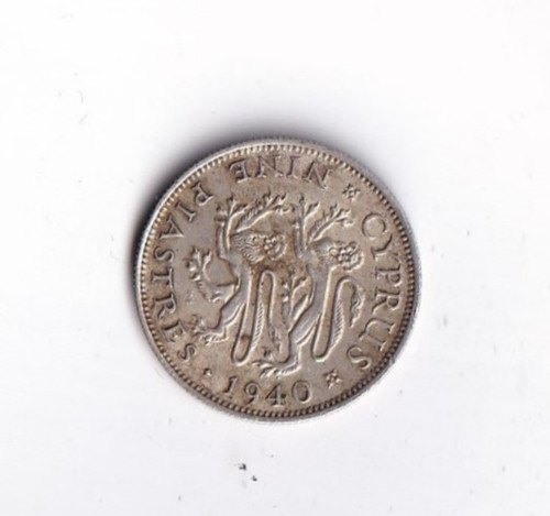 Cyprus nine piastres - nine, 1940