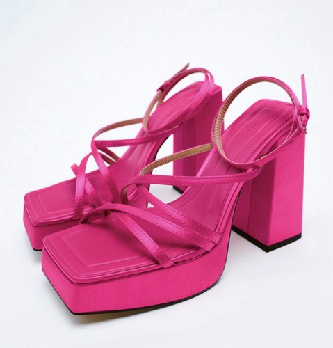Zara pink platform heels - platform,