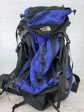 The North Face Hiking Backpack Mens Medium 65L Blue Black