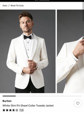 White Tuxedo Jacket - Slim Fit