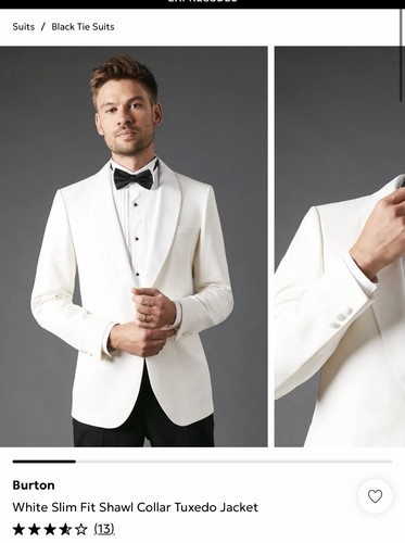 White tuxedo jacket slim fit - jacket,