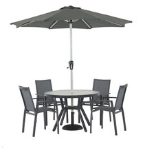 Bramblecrest Seville 4 Seat Round Dining Set