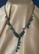 Ribbon & Asher Glass Necklace & Earring Set