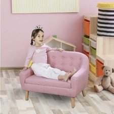 Kids Sofa Linen Fabric Wooden