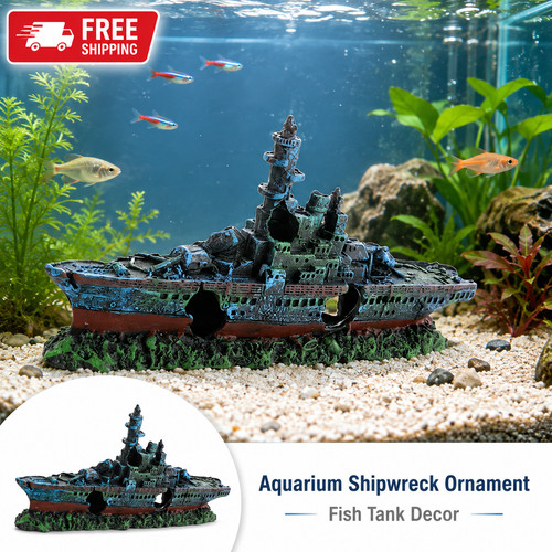 Aquarium shipwreck ornament - shipwreck,
