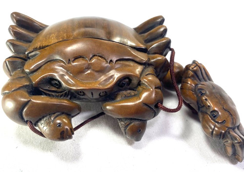 Netsuke inro boxwood - netsuke,