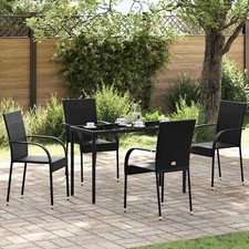 Stackable Outdoor Chairs 4 pcs