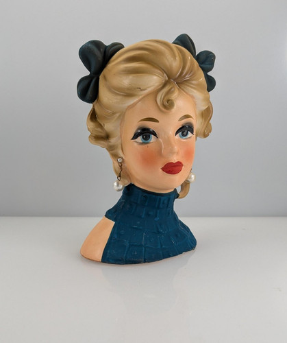 Vintage lady head - vintage, vase