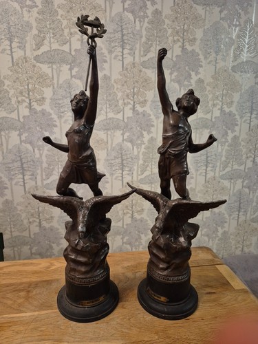 Antique bronze spelter french - spelter,