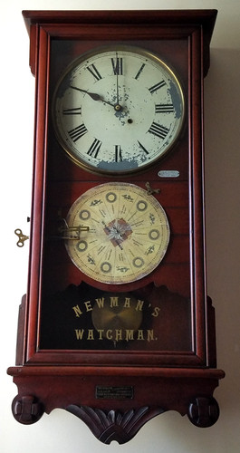 Antique newman clock company - clock,