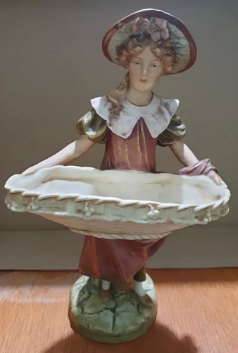 Large royal dux figure girl - dux,