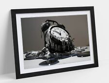 MELTING CLOCK BY BANKSY -FRAMED WALL ART POSTER PAPER PRINT
