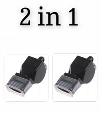 2 In 1 - Black FOX 40 Classic Whistle & Black FOX 40 Classic Whistle - Referee