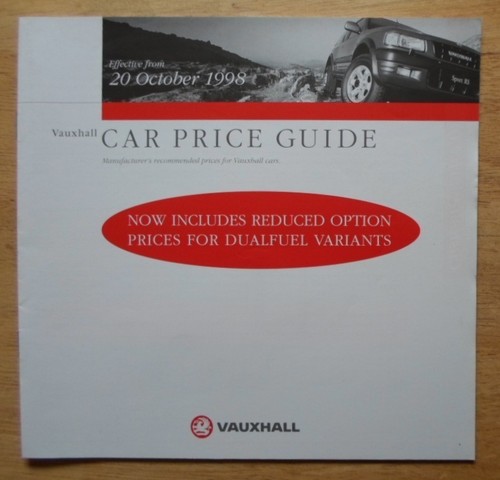 Vauxhall range orig 1998 - vauxhall,